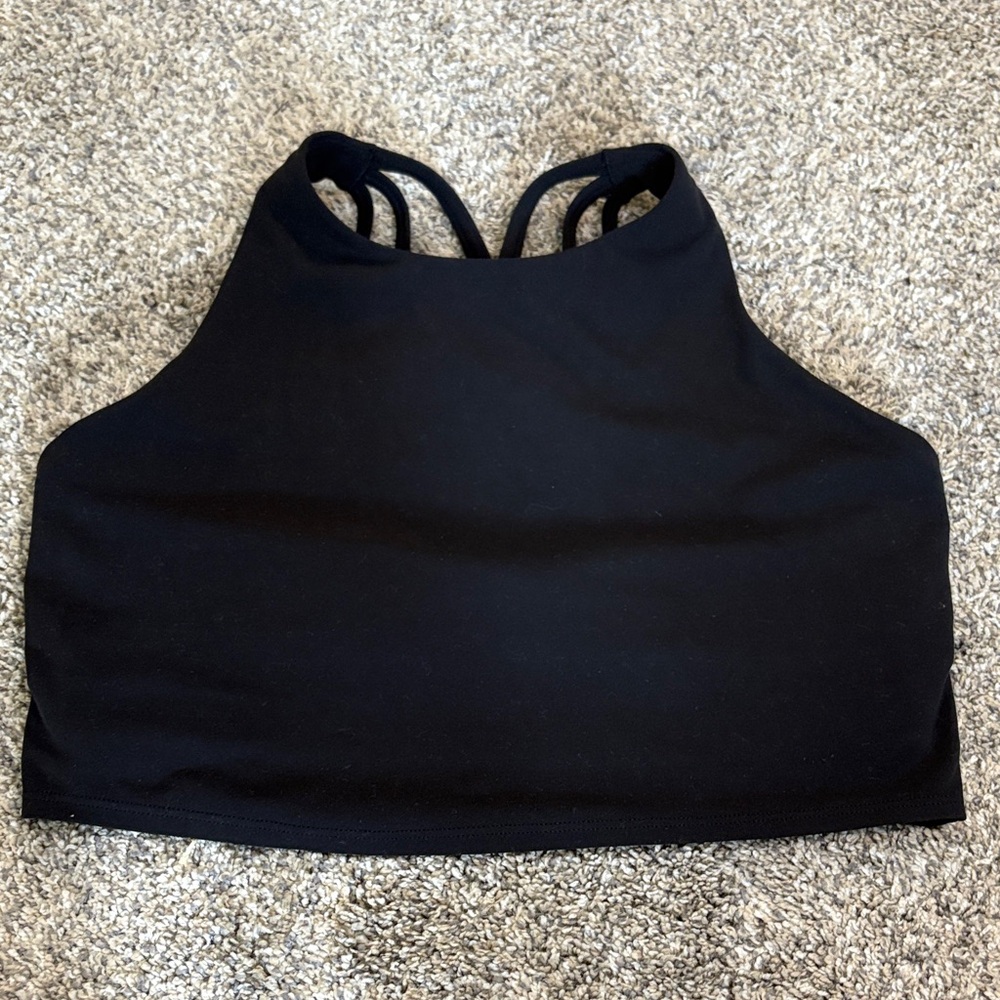 Athleta Midnight Black High-Neck Sports Bra
